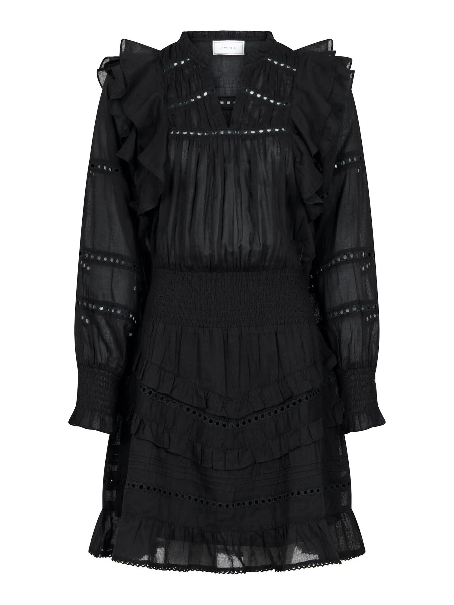 Harmoni S Voile Dress Black - Image 2