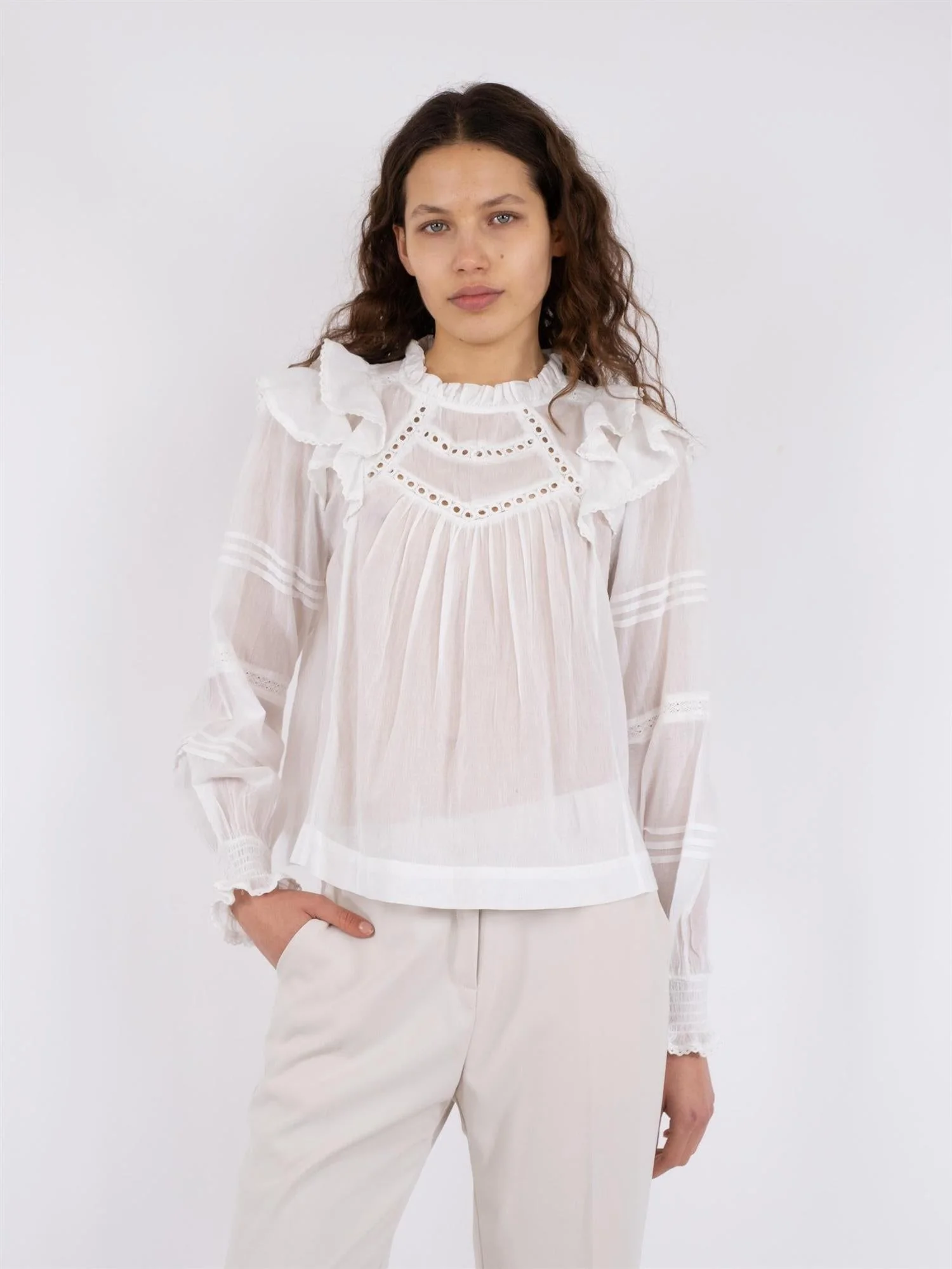 Simkie S Voile Blouse White - Image 4