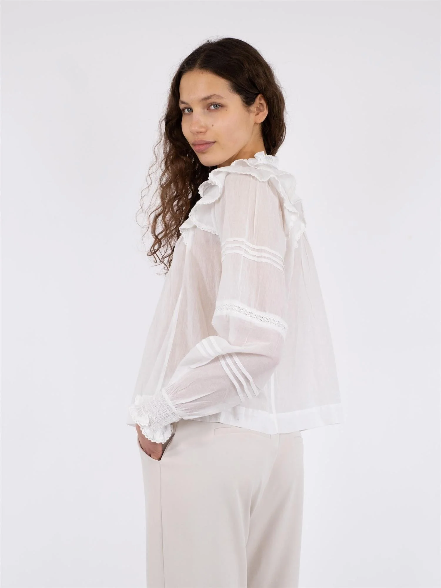Simkie S Voile Blouse White - Image 5