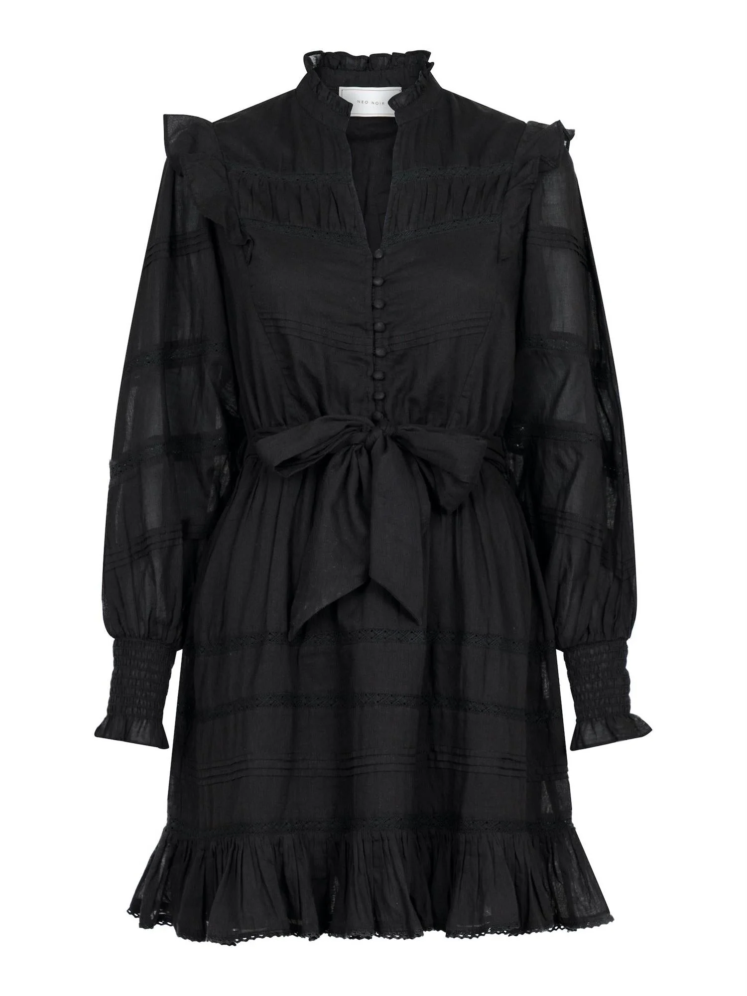 Salli S Voile Dress Black - Image 2