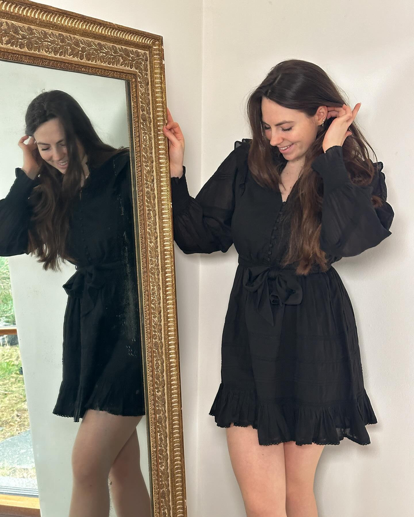 Salli S Voile Dress Black - Image 4