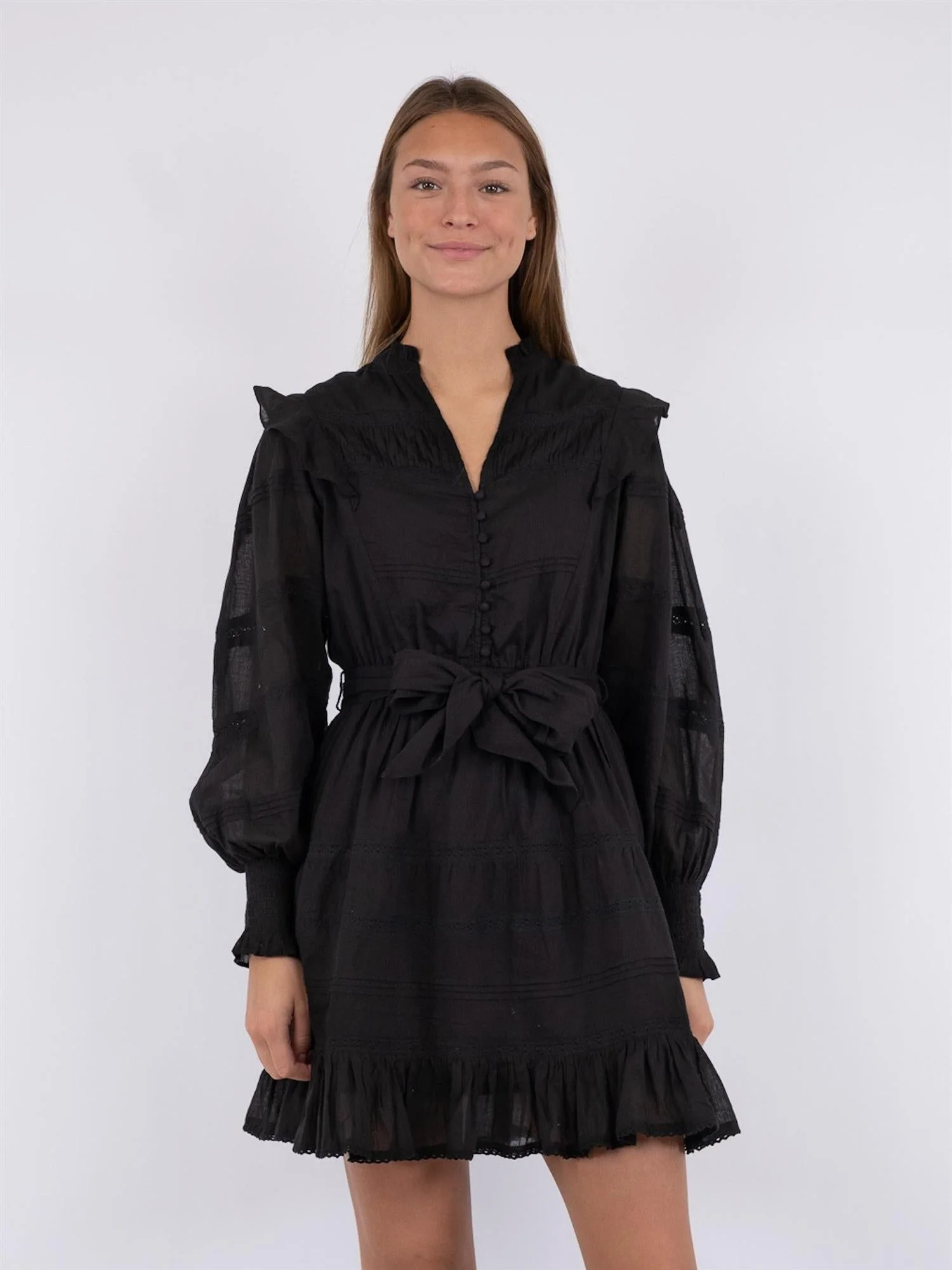 Salli S Voile Dress Black - Image 5