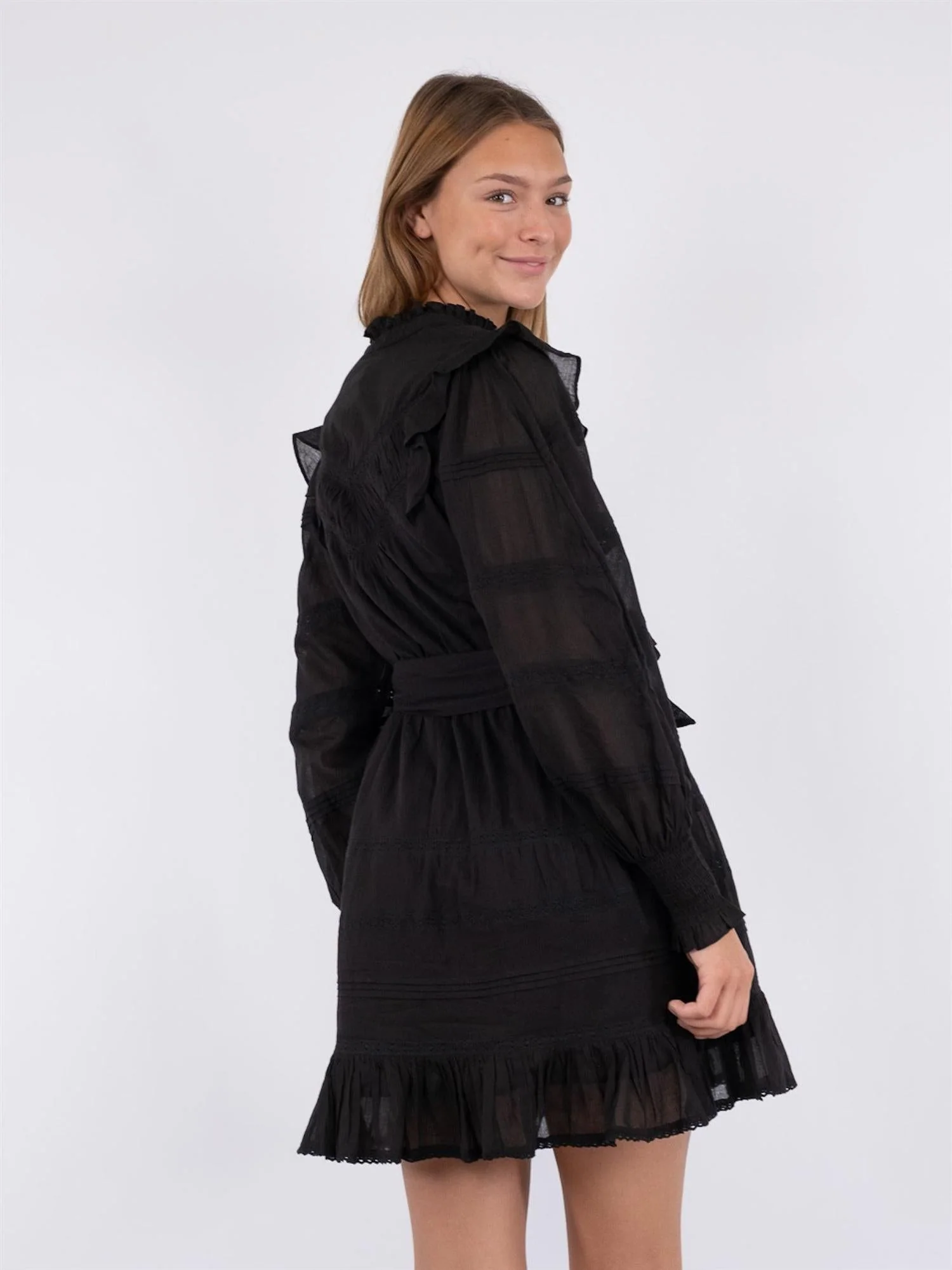 Salli S Voile Dress Black - Image 7