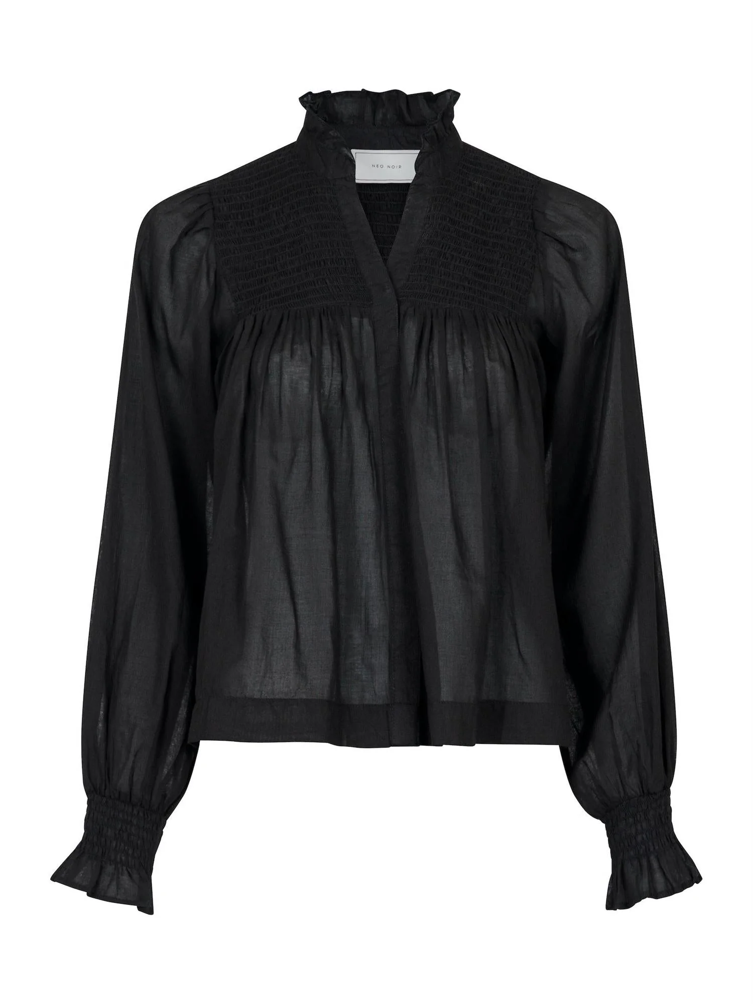 Jill S Voile Blouse Black - Image 2