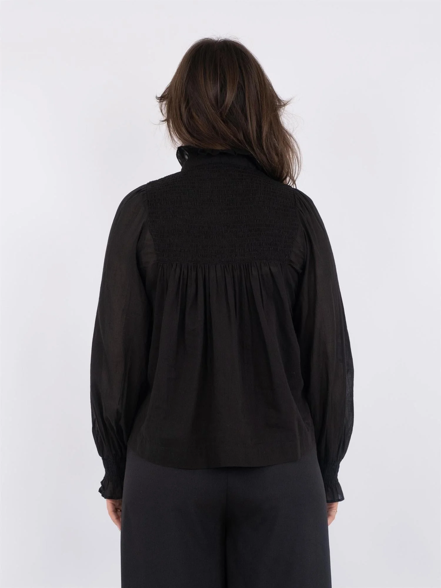 Jill S Voile Blouse Black - Image 7