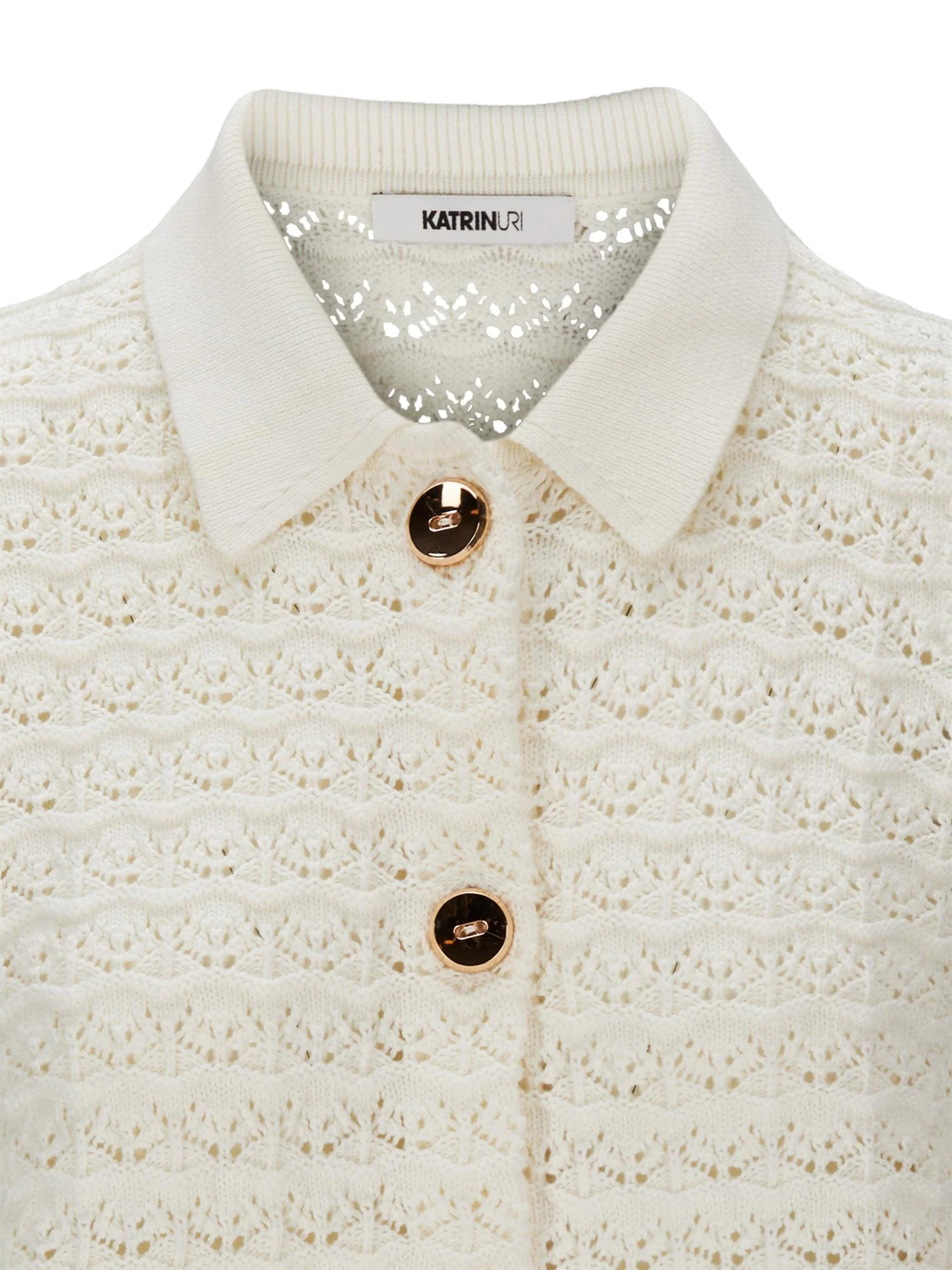 Capri S/S Cardigan Off White - Image 5