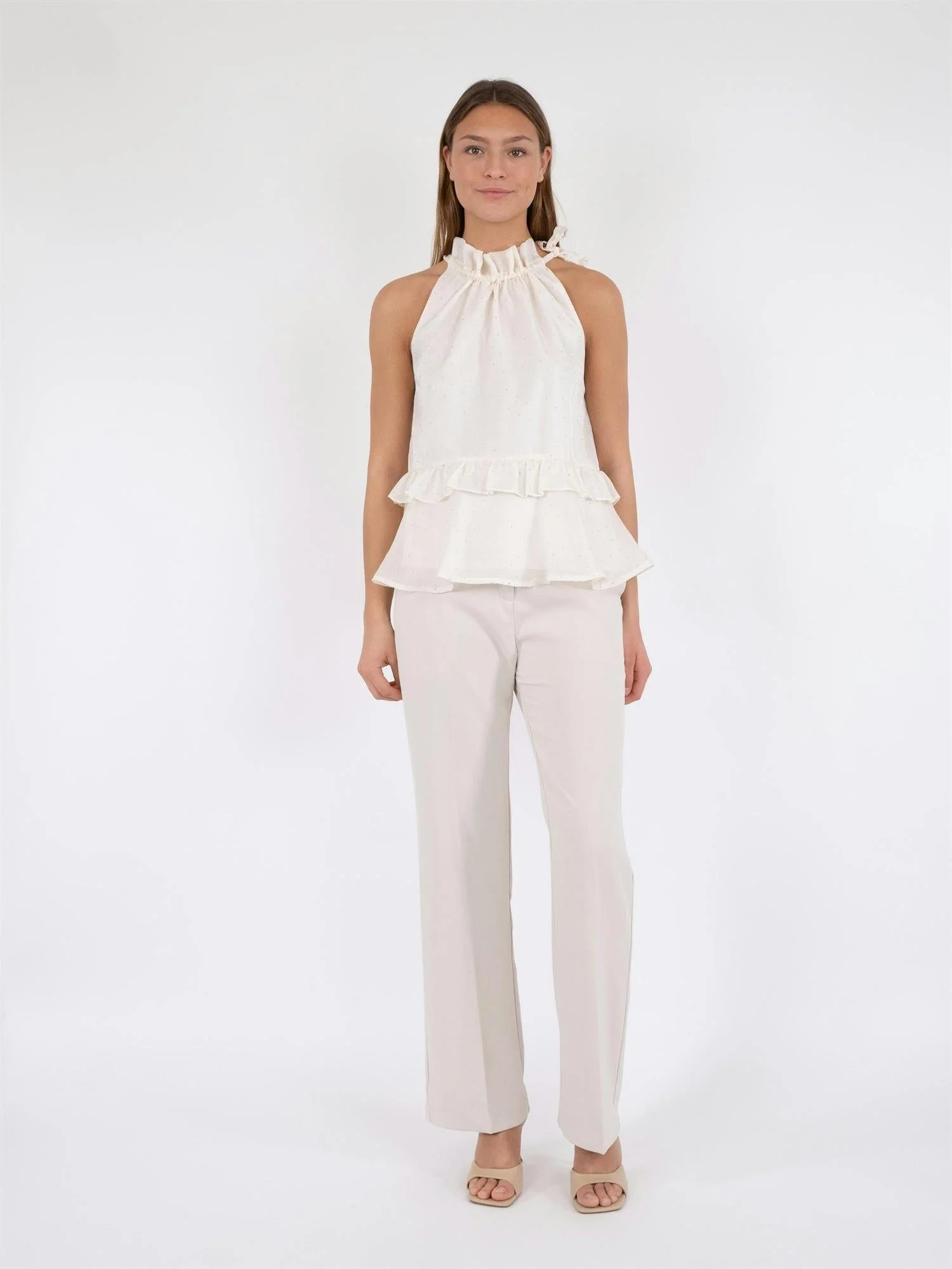 Margy Bedazzled Top Creme - Image 5