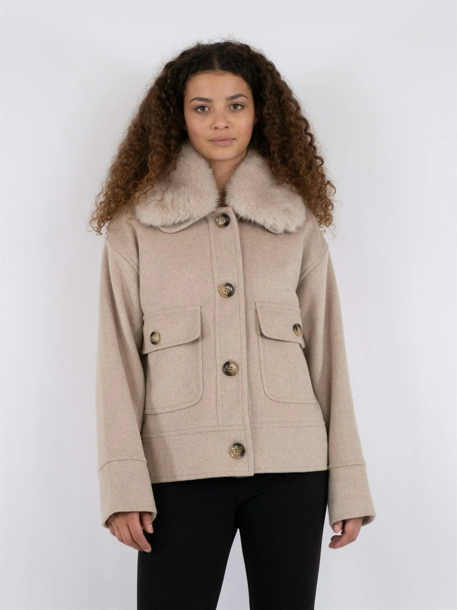 Pitti Wool Jacket Sand - Image 10