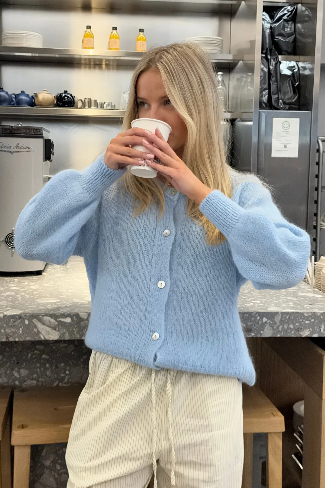 Ida Cardigan Light Blue - Image 3