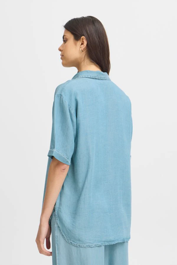 Evelyn Shirt Mid Blue Denim - Image 10