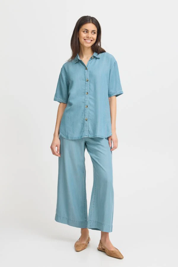 Evelyn Shirt Mid Blue Denim - Image 4