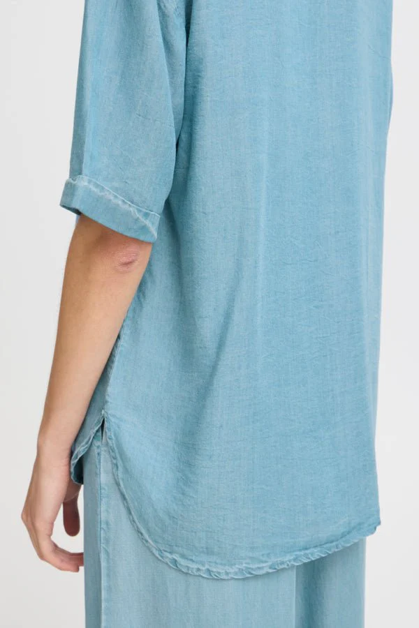 Evelyn Shirt Mid Blue Denim - Image 5