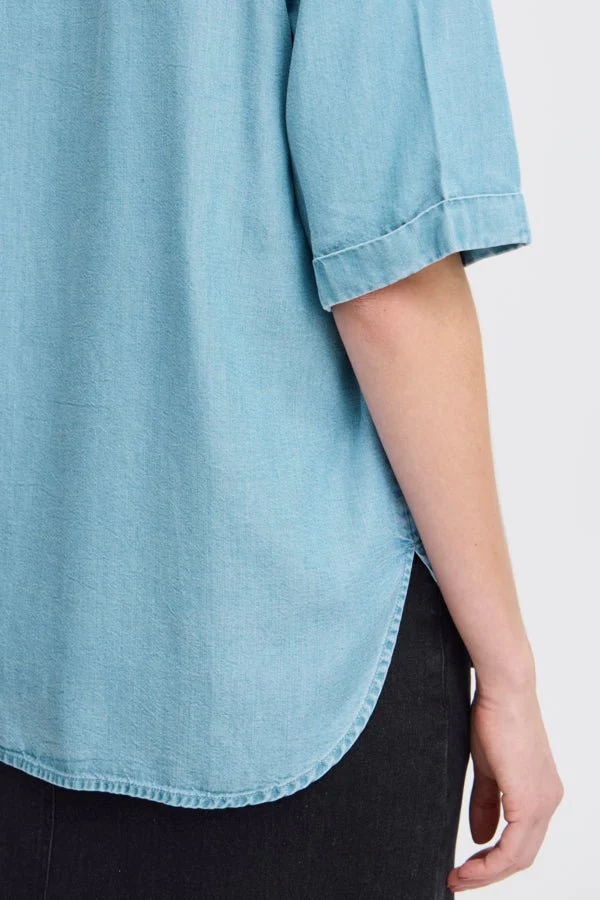 Evelyn Shirt Mid Blue Denim - Image 9