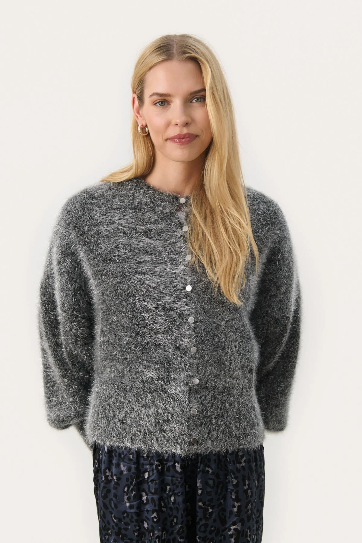 Milenapw Cardigan Black/Silver Lametta - Image 6