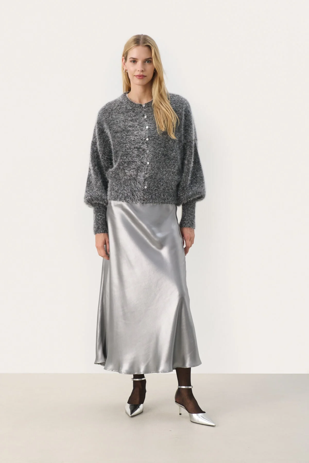 Milenapw Cardigan Black/Silver Lametta - Image 9