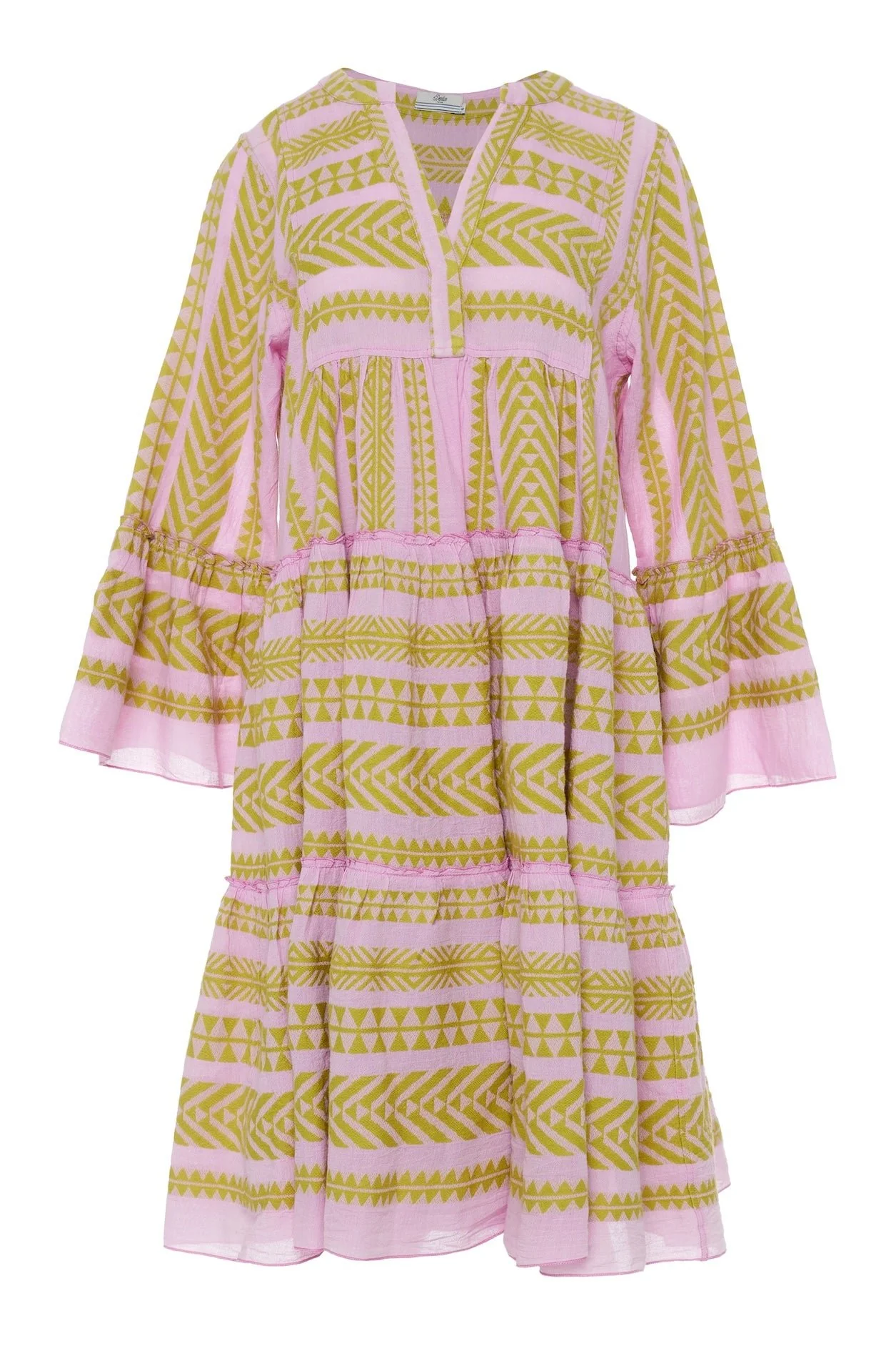 Ella Midi Dress lime/pink