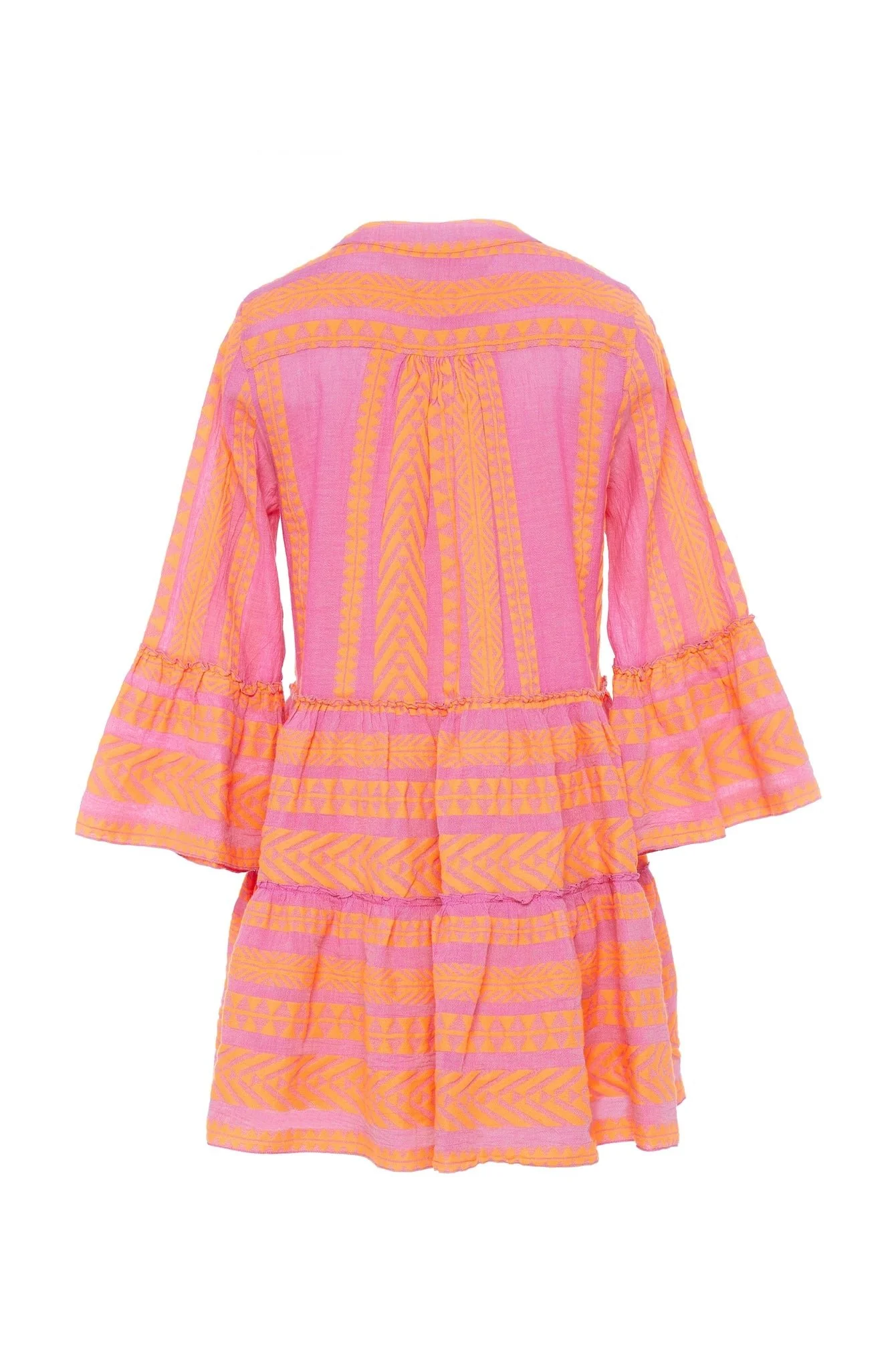 Ella Midi Dress neon orange/fuchsia - Image 5