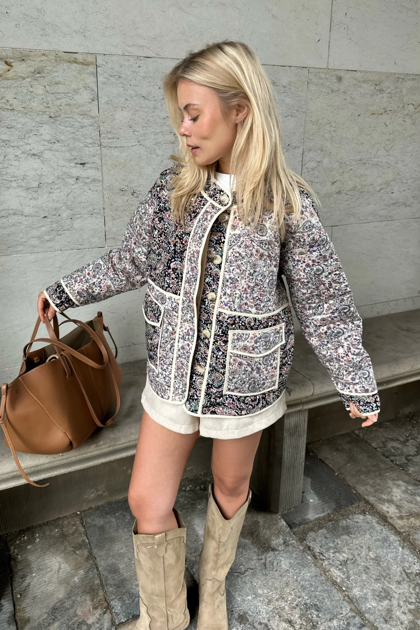 Emmy Quilted Jacket Multi Paisley - Image 7
