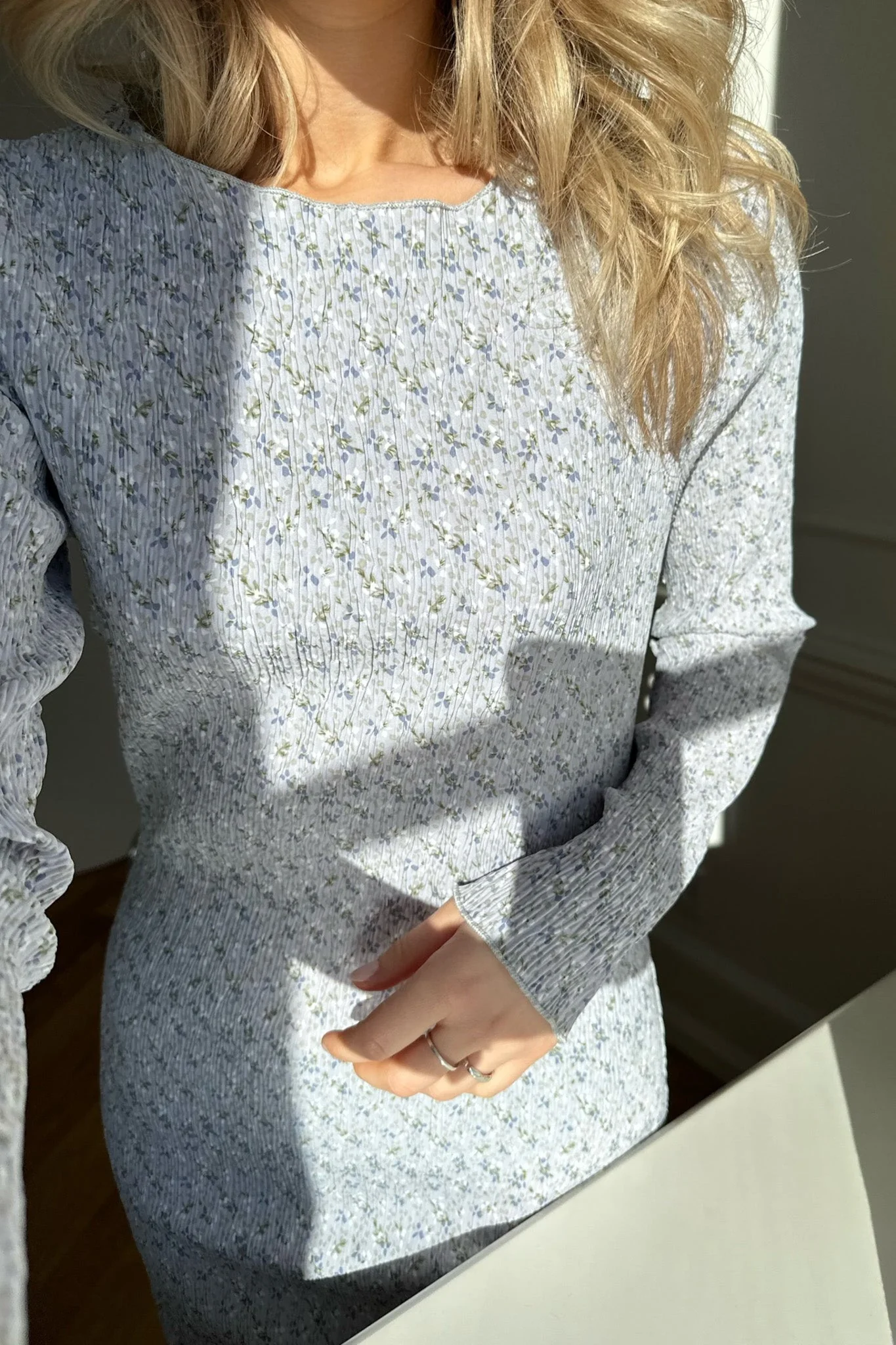 Odaic Dress Blue Tiny Blossom