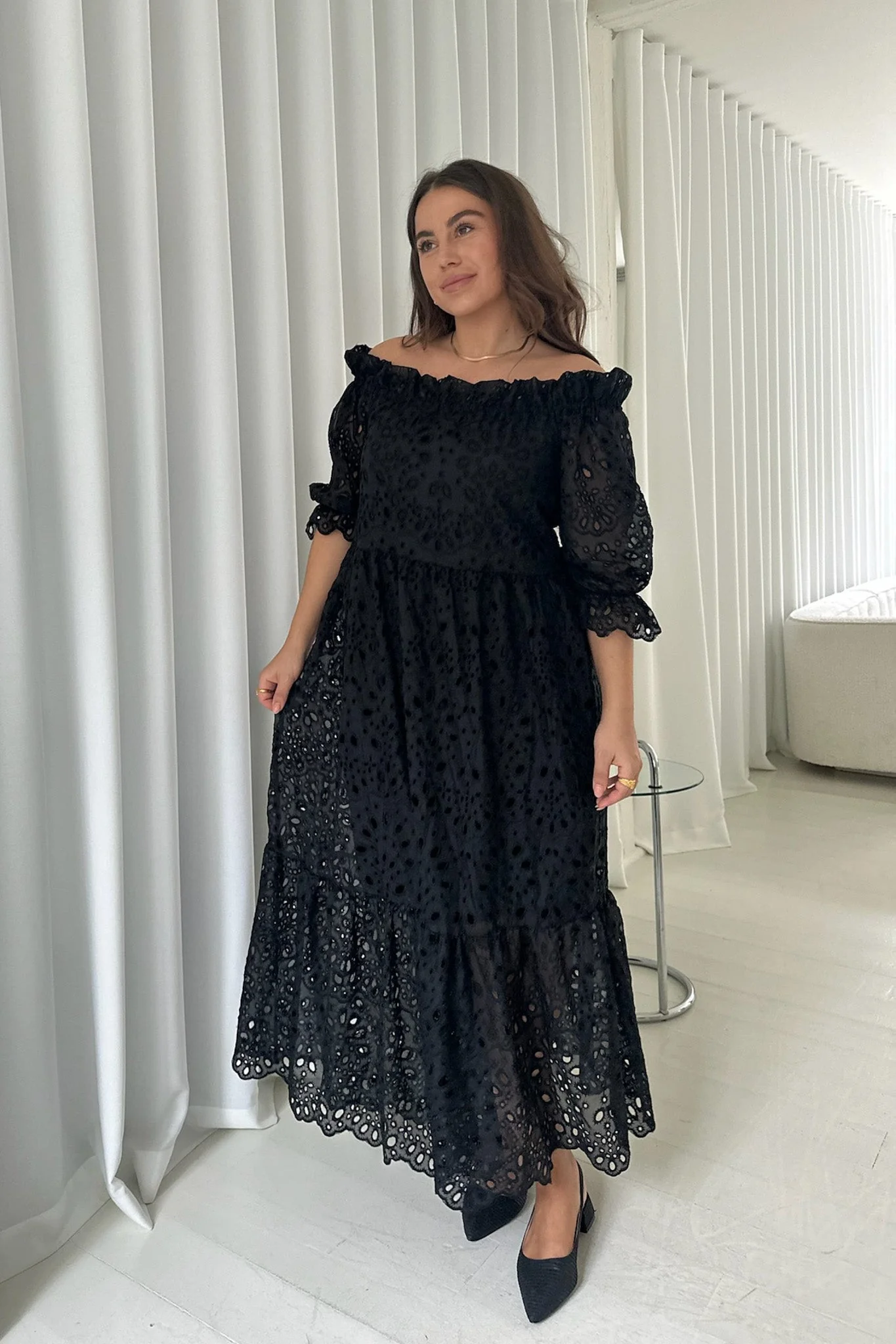Sigridic Long Dress Black - Image 5