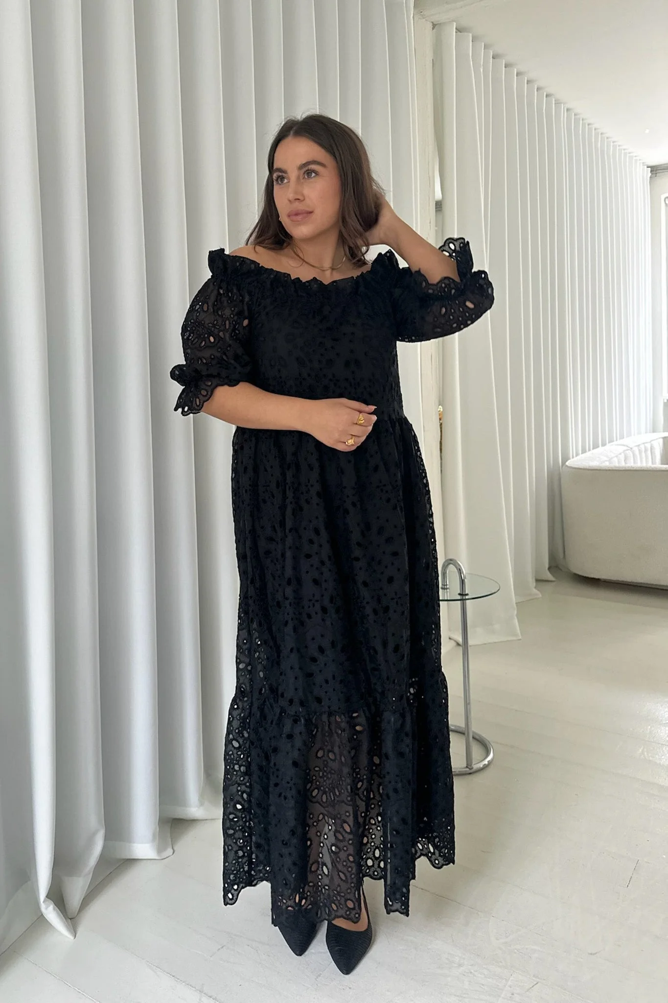 Sigridic Long Dress Black - Image 9