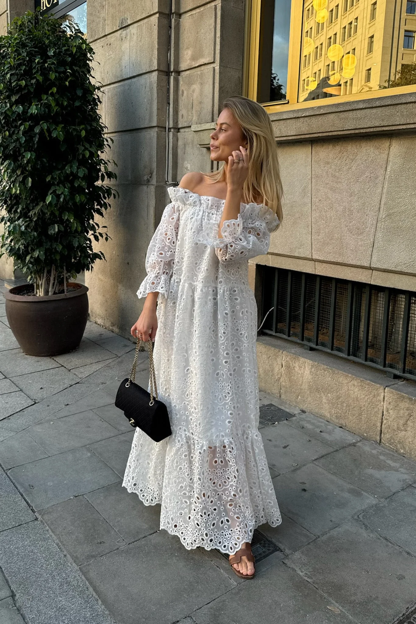 Sigridic Long Dress White - Image 6