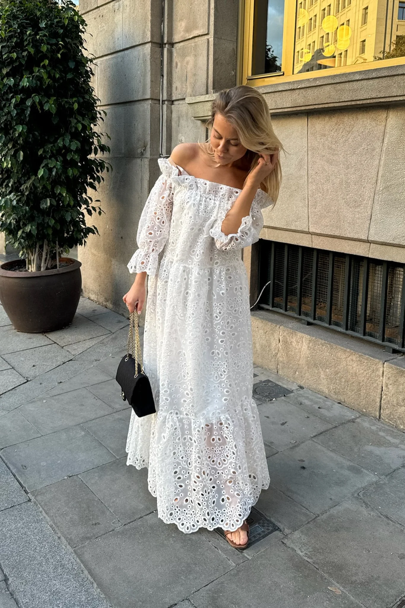 Sigridic Long Dress White - Image 9