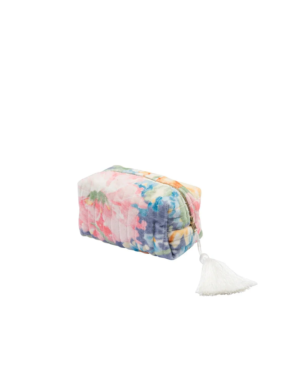 Makeup Bag Velvet Blue Florals