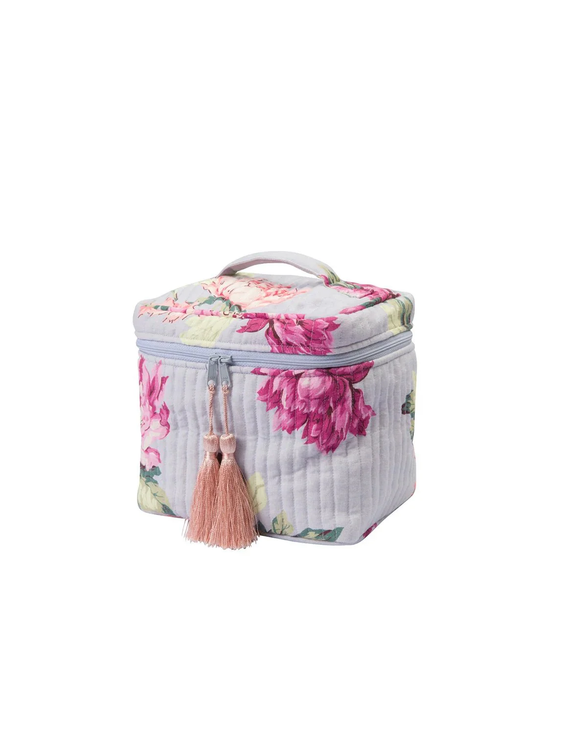 Beauty Bag Linen Blue Posy