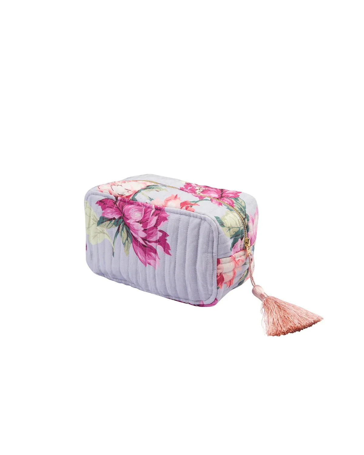 Cosmetic Bag Linen Blue Posy