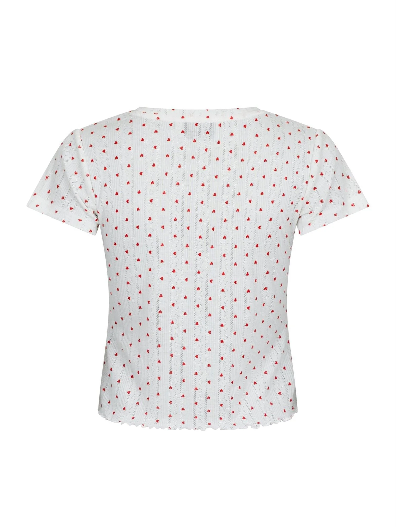 Lonnie Pointelle Heart Top White - Image 6