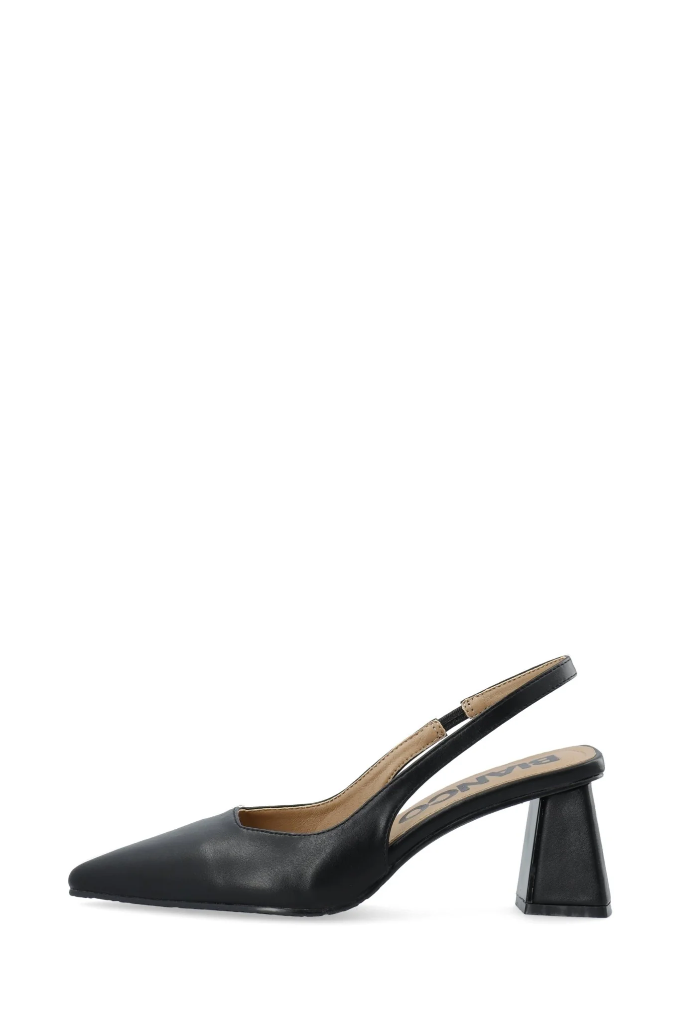 Biamaralyn Slingback Smoth Faux Leather Black