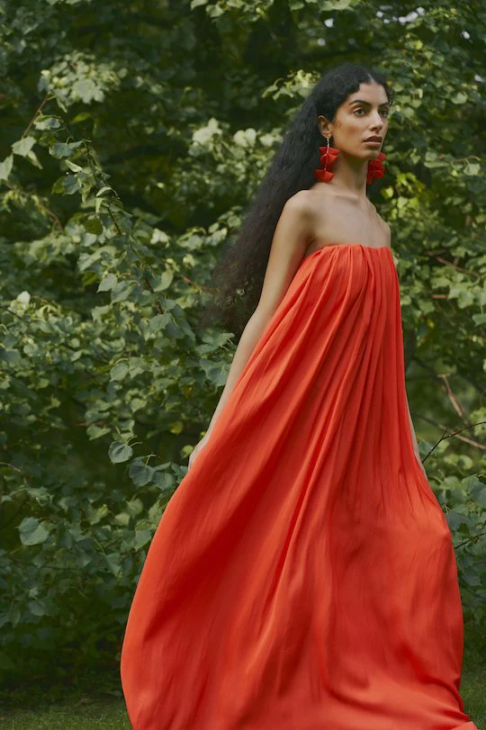 Begonia Bandeau Dress Candy Apple