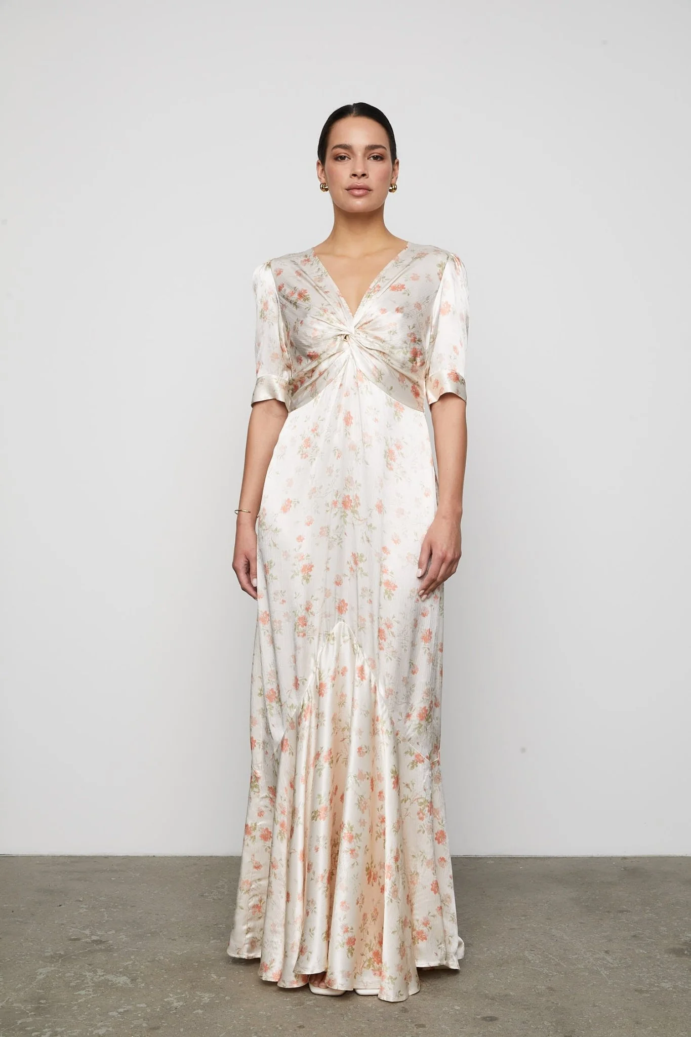 Paloma Dress Peachy Rose Print - Image 2