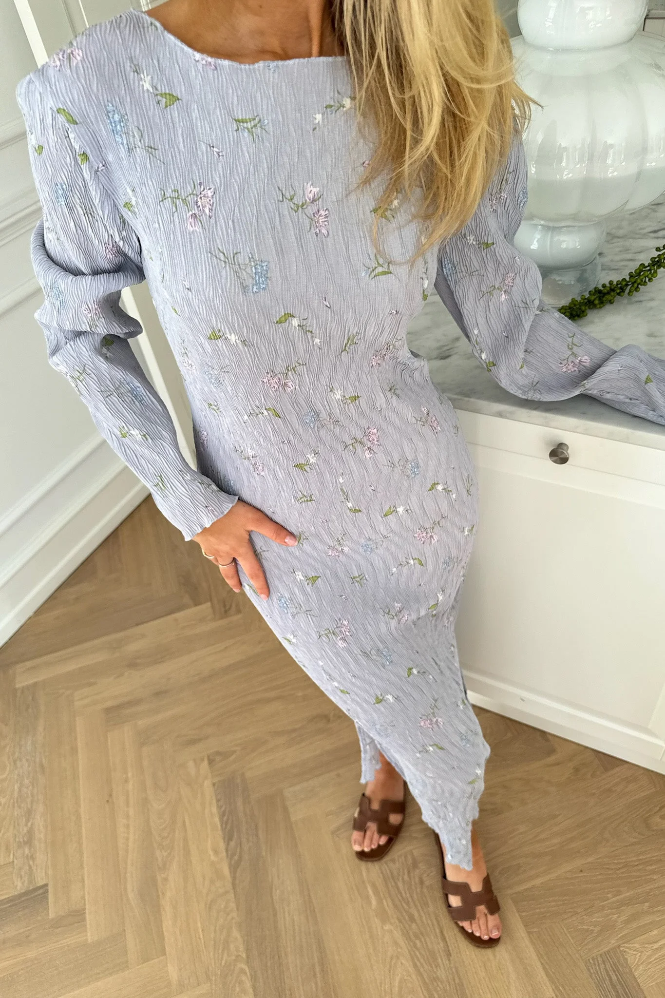 Odaic Dress Lavender Flower Print - Image 6