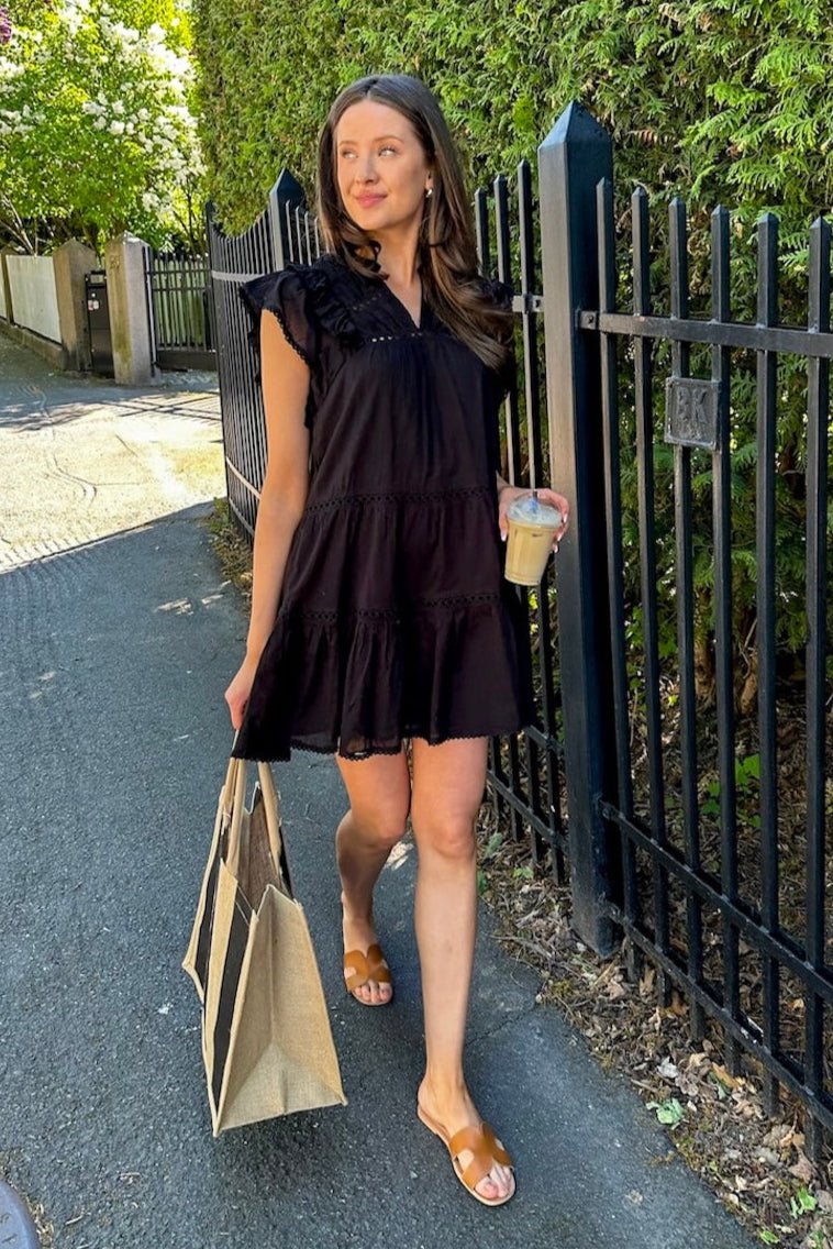 Jamma S Voile Dress Black - Image 4