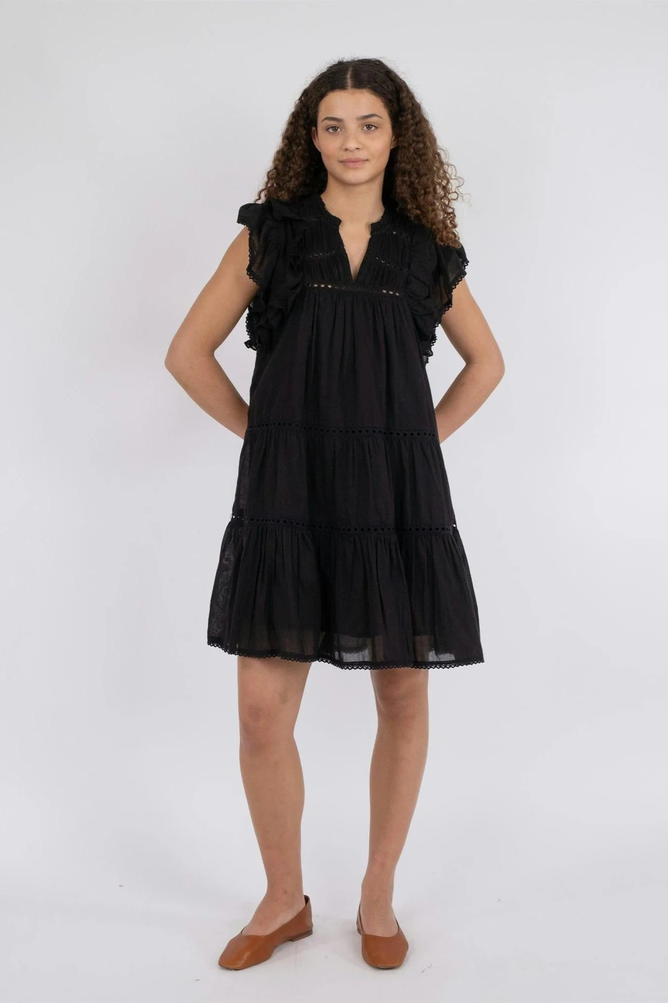 Jamma S Voile Dress Black - Image 7