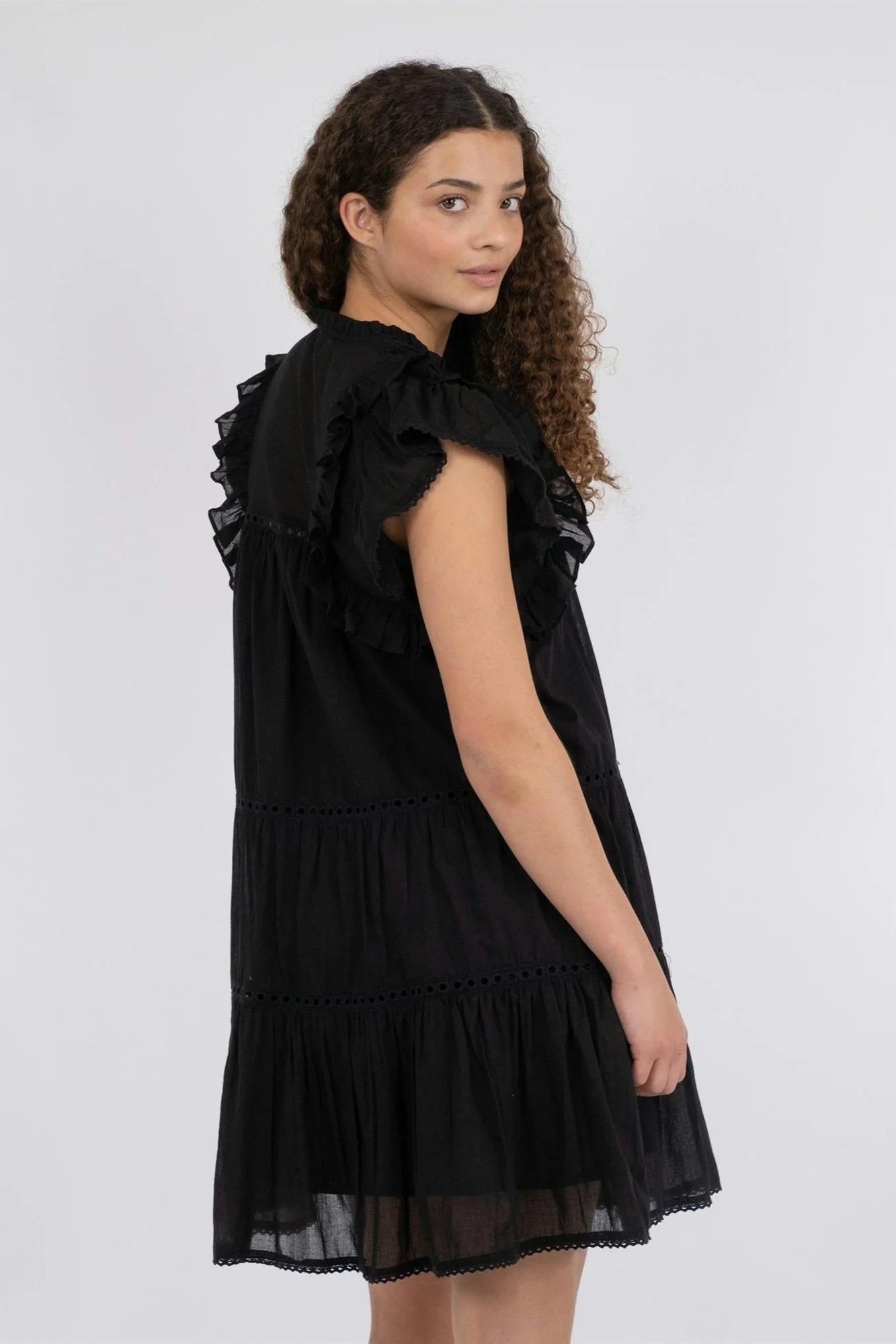 Jamma S Voile Dress Black - Image 8