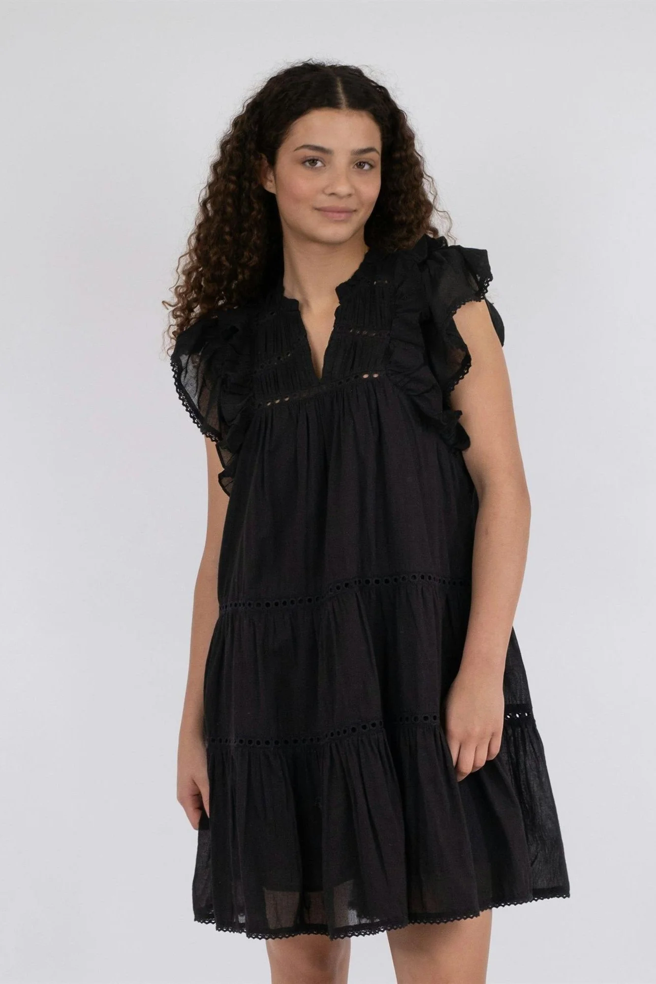 Jamma S Voile Dress Black - Image 9