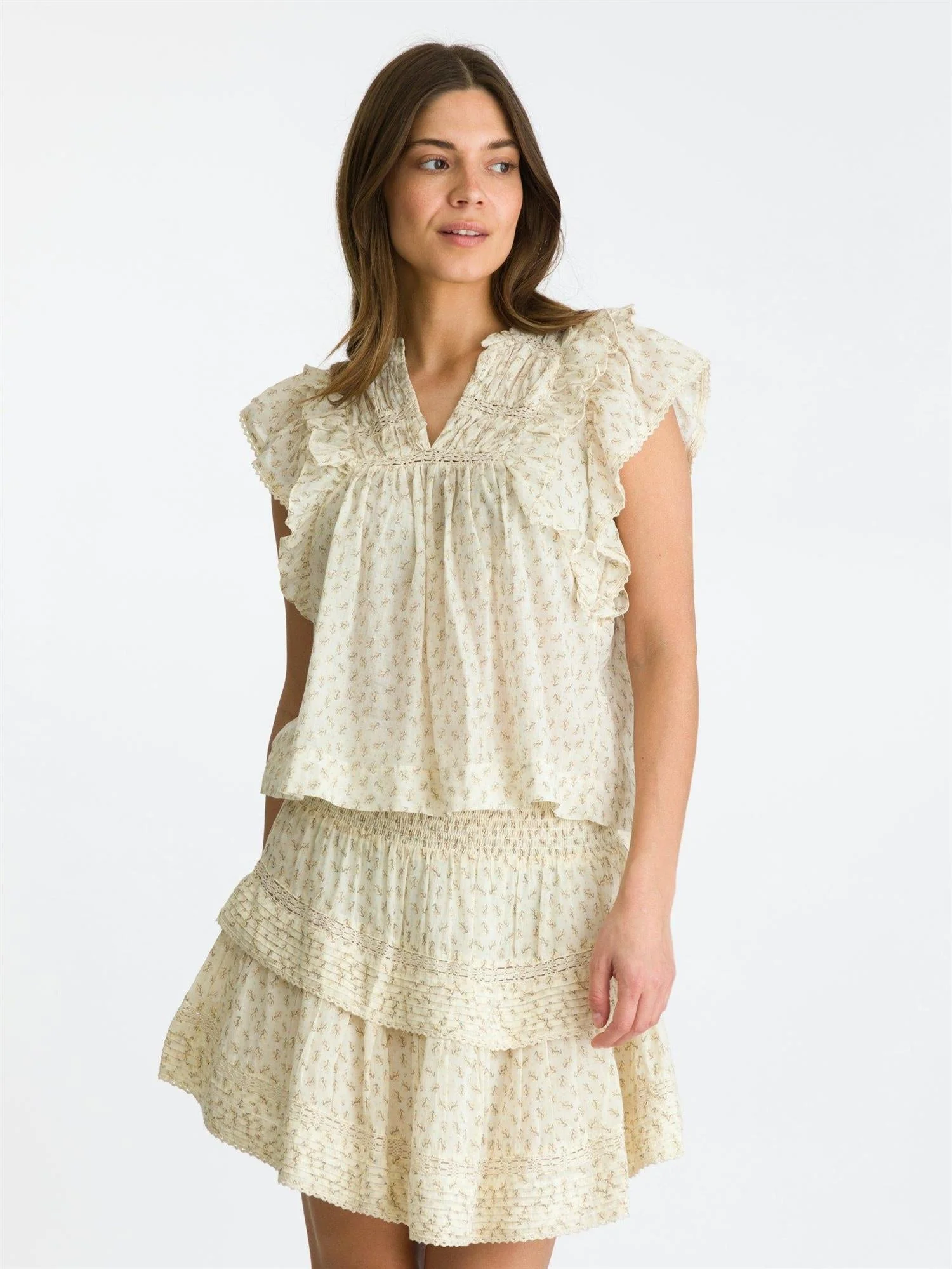 Jayla Basic Blossom Top Creme - Image 4