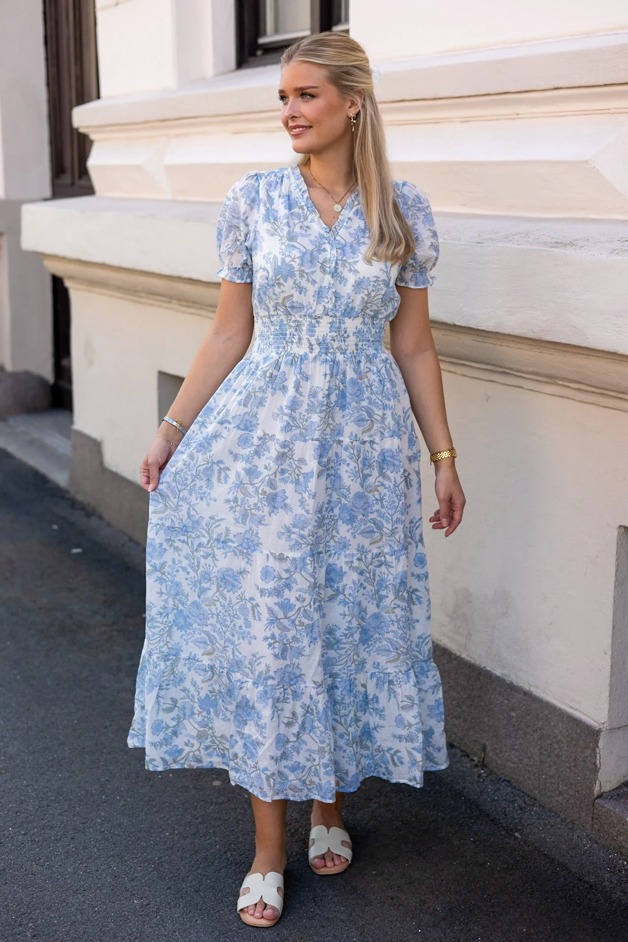Kanza Rose Field Dress Light Blue - Image 3