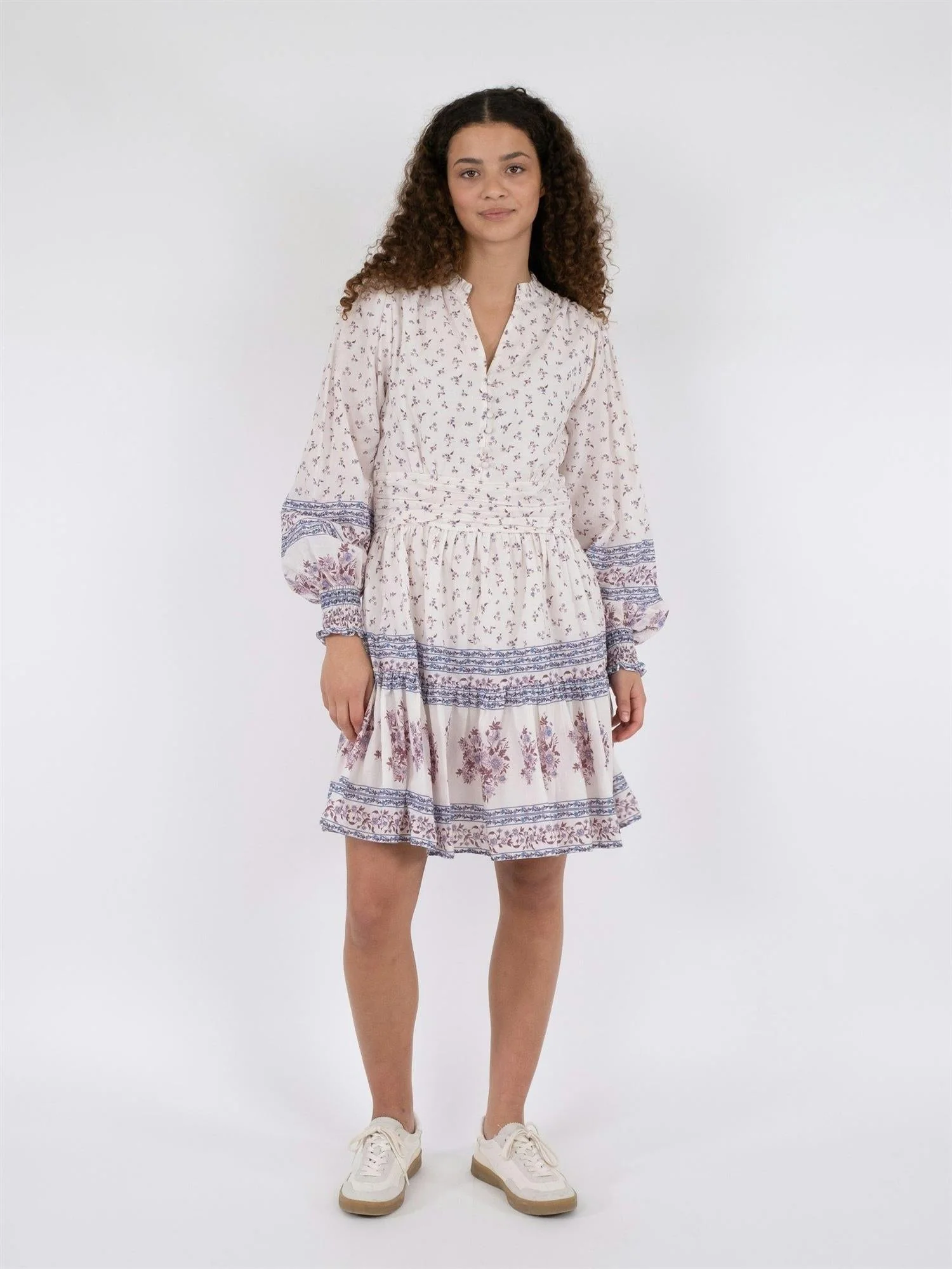 Malti Mini Border Dress Ash Rose - Image 6