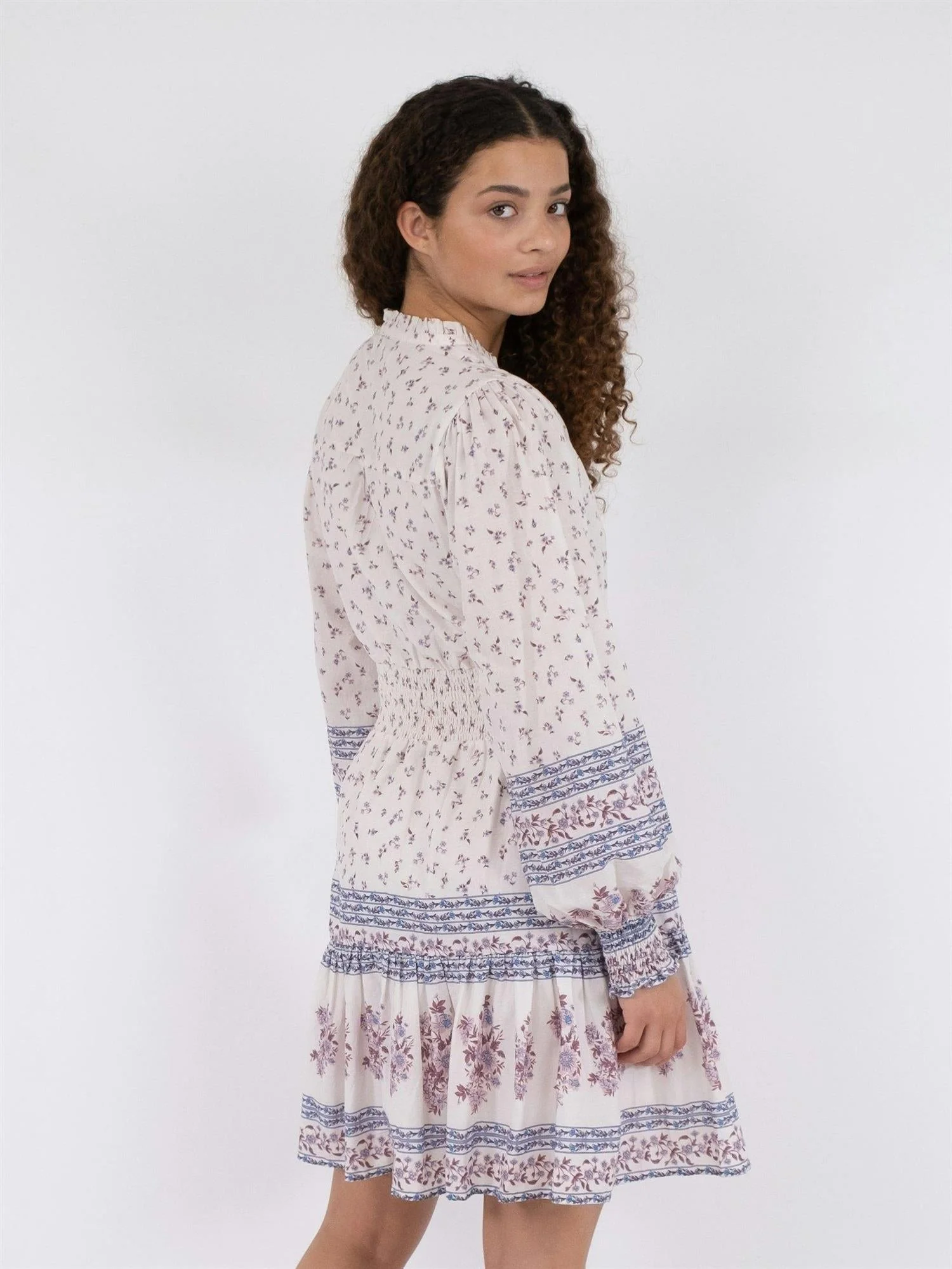 Malti Mini Border Dress Ash Rose - Image 7