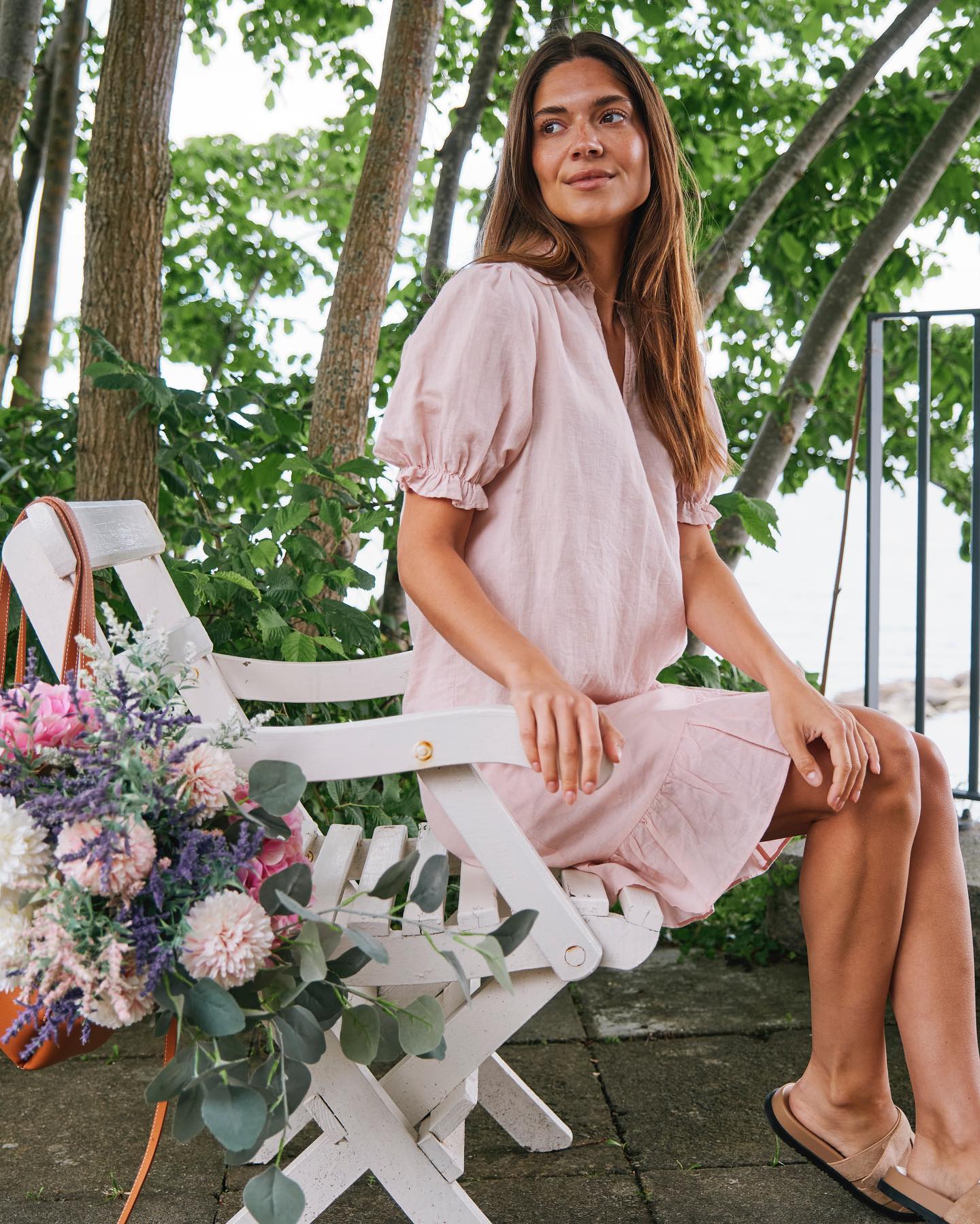 Bekka Linen Skirt Rose Smoke - Image 2