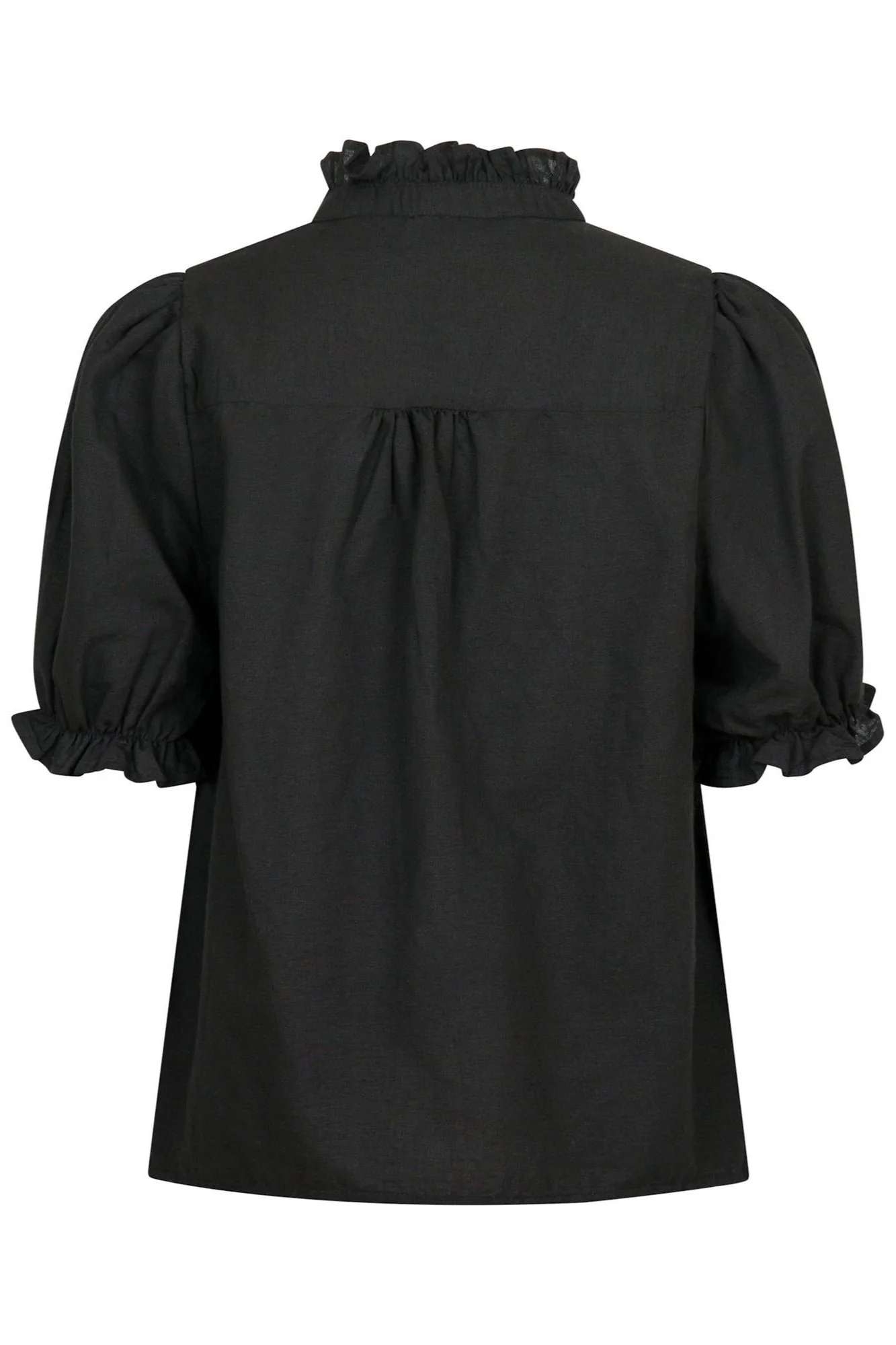 Odesa Linen Blouse Black - Image 4