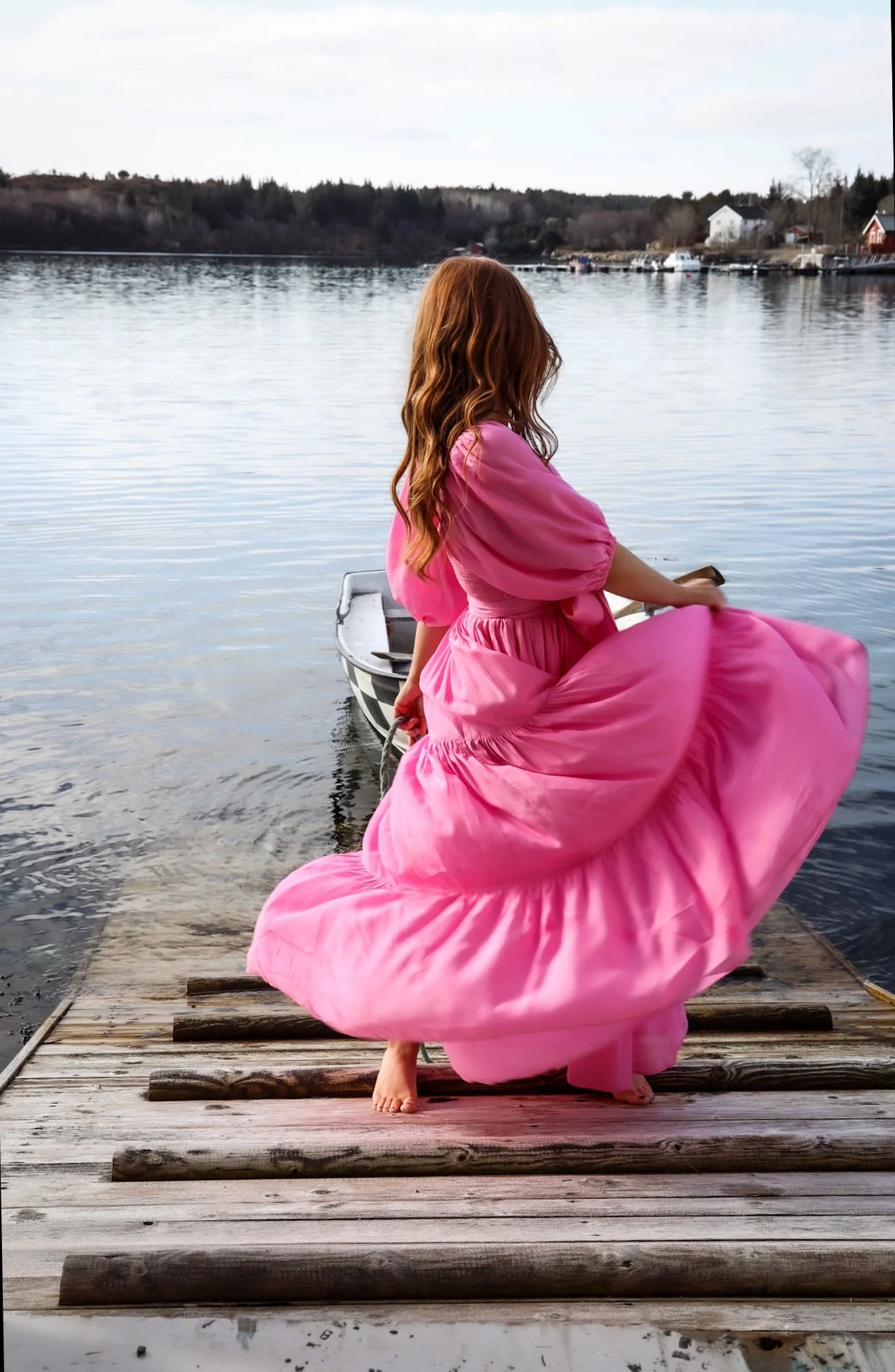 Napoli Long Dress Pink - Image 6