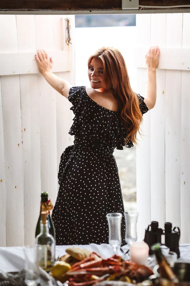 Napoli Frill Dress Black Dot - Image 7