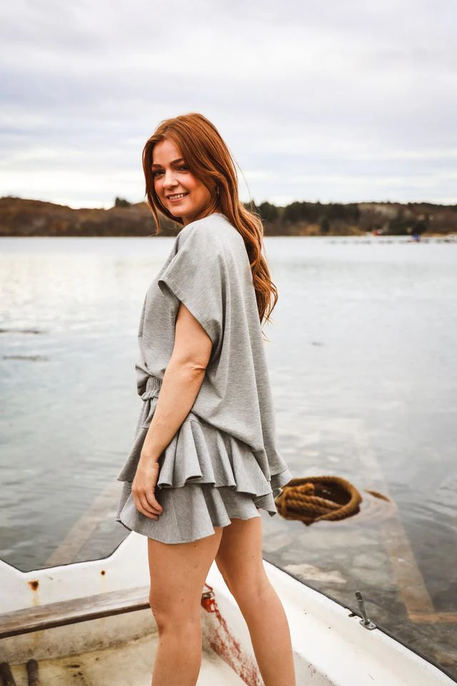 Jersey Lux CB t-shirt Grey Melange - Image 4