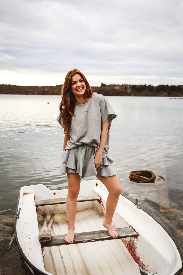 Jersey Skirt Shorts Grey Melange - Image 6