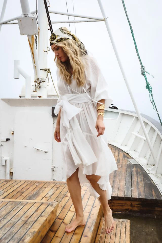 Beach Seniorita Dress White - Image 9
